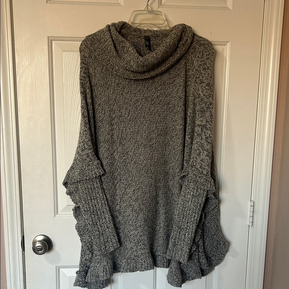 Cowl Neck Poncho/Sweater